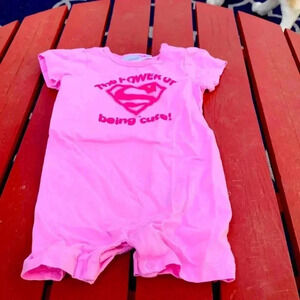 [5 for  $25] Supergirl onesie, size 12 months